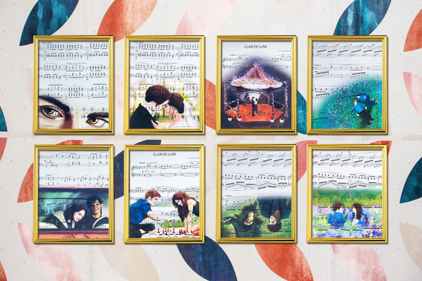 Twilight Inspired Clair de Lune Sheet Music Print 8x10 Wall Art