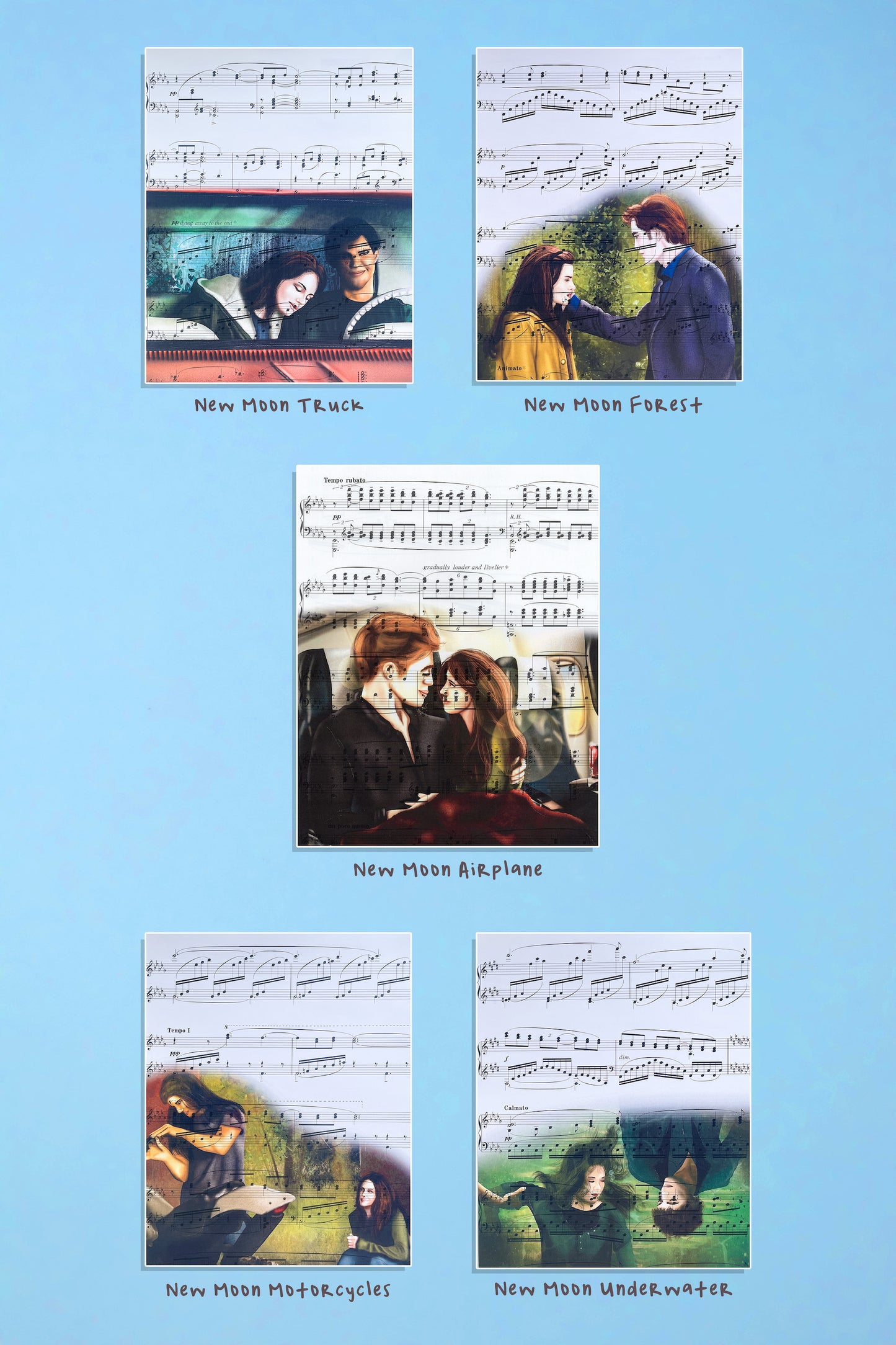 Twilight Inspired Clair de Lune Sheet Music Print 8x10 Wall Art