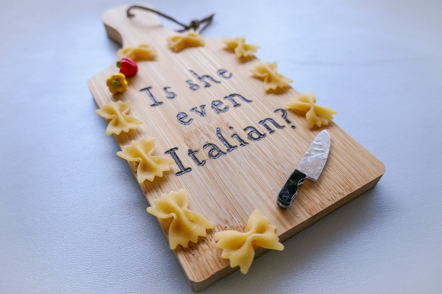 Twilight Inspired Home Decor - Wooden Is She Even Italian Wall Hang