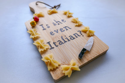 Twilight Inspired Home Decor - Wooden Is She Even Italian Wall Hang