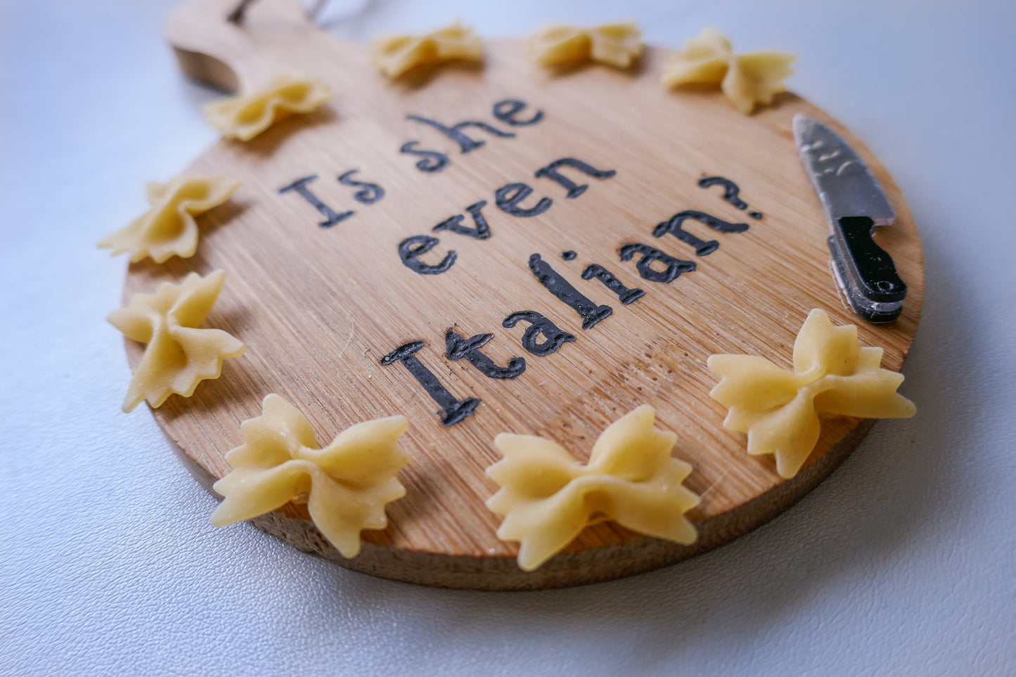 Twilight Inspired Home Decor - Wooden Is She Even Italian Wall Hang