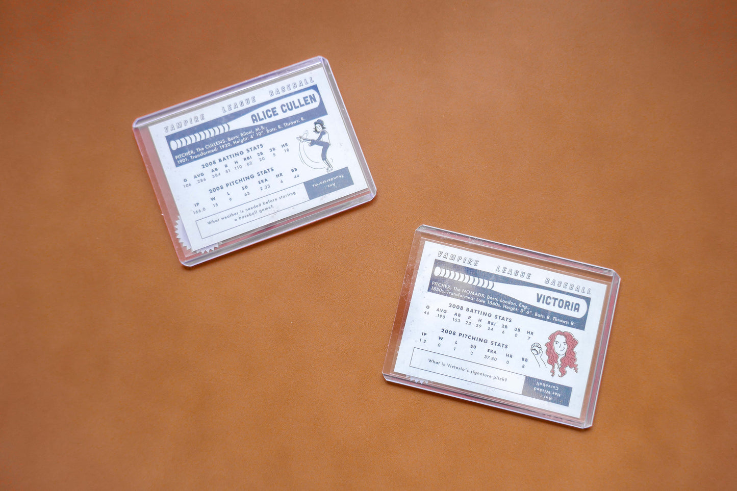 Twilight Inspired Baseball Cards