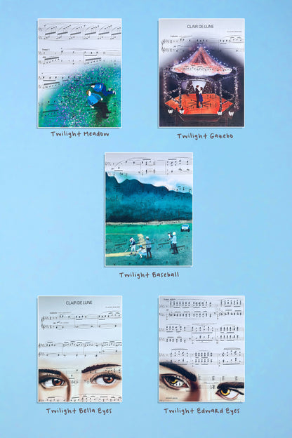 Twilight Inspired Clair de Lune Sheet Music Print 8x10 Wall Art